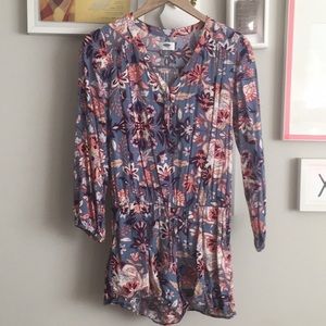 Powder blue floral romper